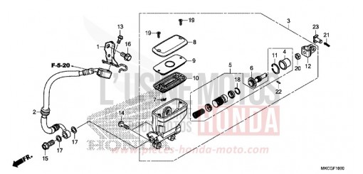REAR BRAKE MASTER CYLINDER GL1800L de 2020